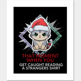 Sarcastic Quote - Christmas Cat - Funny Quote Posters and Art